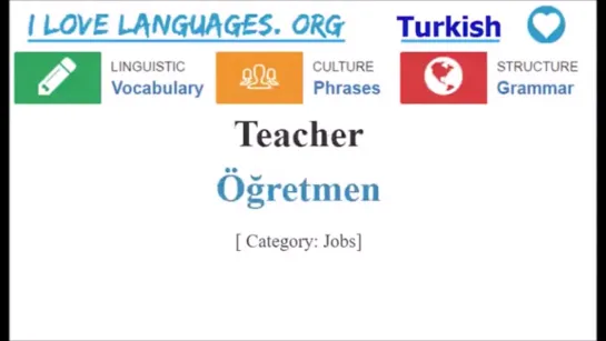 Learn Turkish (Vocabulary)