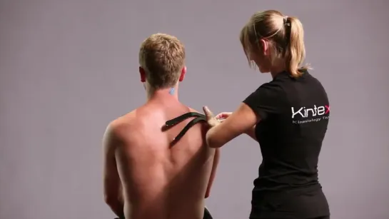 Kintex® Anleitung zum Kinesiologie Tapen am Trapezius (трапециевидная мышца)