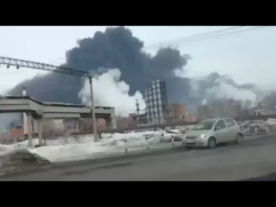 6 марта Омск. Пожар на заводе СК