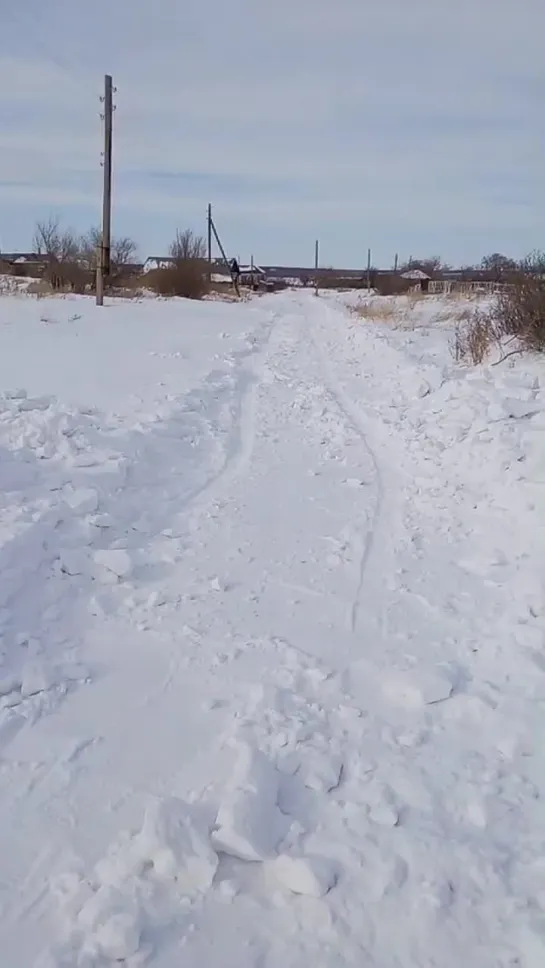 Замело дорогу, чистим сами (04.03.2019)