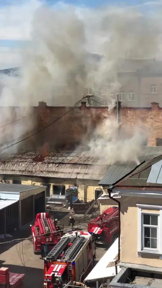 Пожар в центре Омска (21.06.2019)