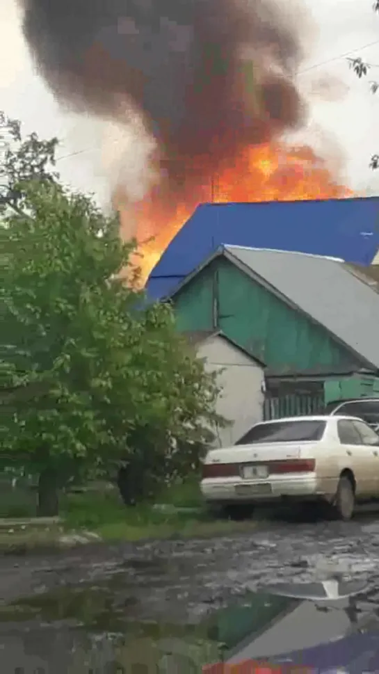 Пожар в районе Привокзалки (05.06.2019)