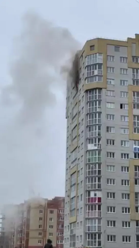 Пожар в новостройке на Московке (04.04.2019)