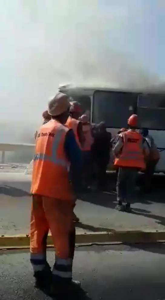 Авария с автобусом на трассе в сторону Челябинска (21.07.2019)