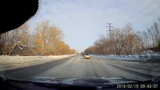 Последствия аварии на Красноярском тракте (19.02.2019)