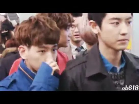 [130315 Baekhyun (focus) & Chanyeol @ Icheon Airport