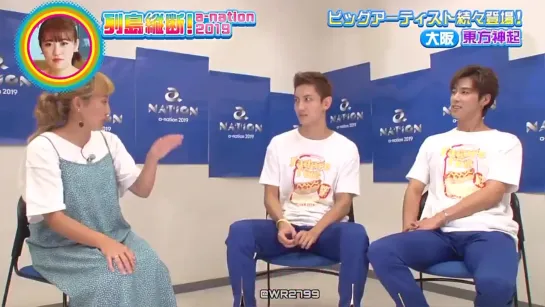 While in backstage they do Toho Toho Tohoshinki fightou