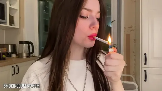 Smoking Fetish Girl is smoking cigarette 33