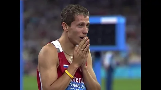 Yuriy Borzakovskiy wins Athletics Mens 800m final Olympic Games Athens 2004