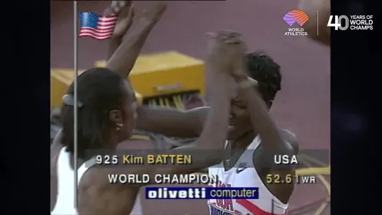 Athletics V-10 TOP-40 Years of the World Athletics Championships  A journey through athletics history