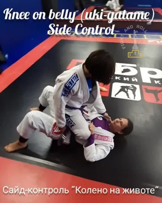 Knee on belly (uki-gatame) side control_Сайд-контроль колено на животе