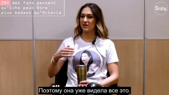 The 100 - Interview 100% fans - Tasya Teles (rus sub)