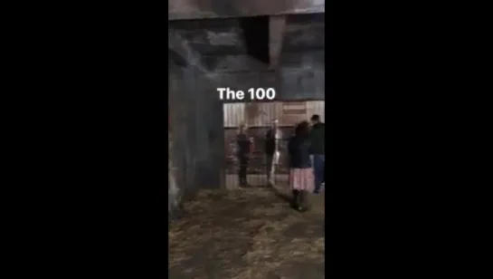 On the set "The 100"