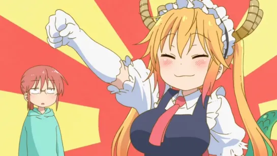 Kobayashi-san Chi no Maid Dragon — второй трейлер [русские субтитры]