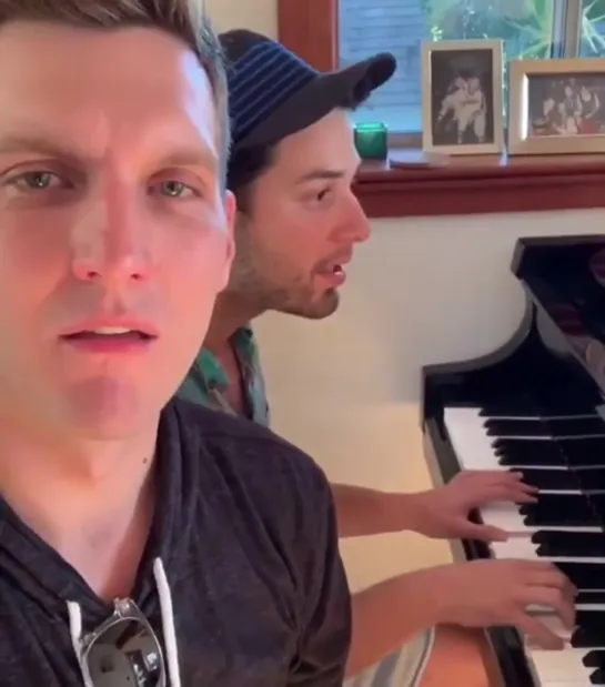 Skylar Astin sings and plays to Scott Michael Foster