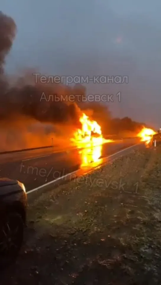 Жесткое ДТП на трассе Казань - Альметьевск.