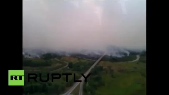 Ukraine_ Wildfire engulfs Chernobyl buffer zone for second time in months