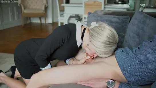 sexy assistant gets mouthful of cum from boss instead of morning coffee