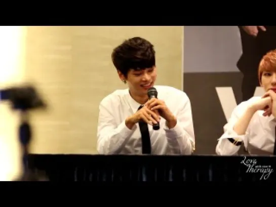 141115 Nonhyeon fansign, Hyuk teases N ㅋㅋ/  빅스 vixx N Hakyeon [fancam]