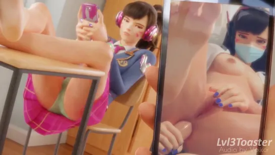 D.va in school - Overwatch porn [Full HD](3D Хентай,hentai,blowjob,all sex,cowgirl,3d porn,R34,SFM,creampied,stockings)