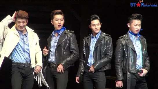 [VIDEO] 141209  ЮКвон @ Press-call   musical All Shook Up