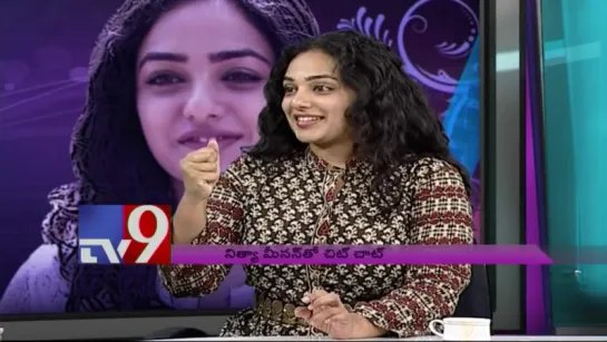 Nithya Menen in TV9 Studios on Janatha Garage