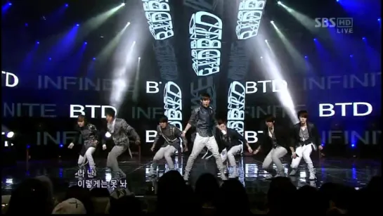 110227 | Infinite - BTD (Remix) | Inkigayo