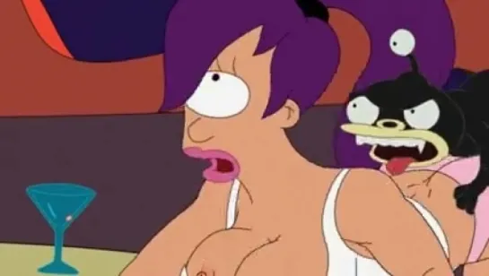 Futurama Porno - Amy Wong und Turanga Leela fickt im Klub