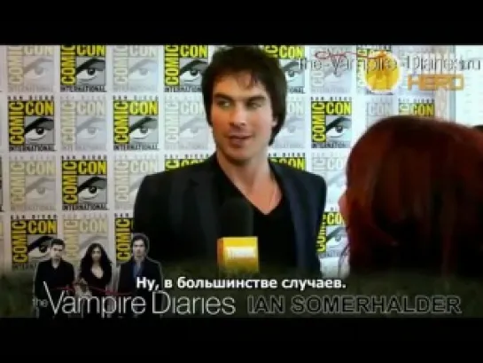 ThinkHero with Ian Somerhalder At Comic Con 2012 (русские субтитры