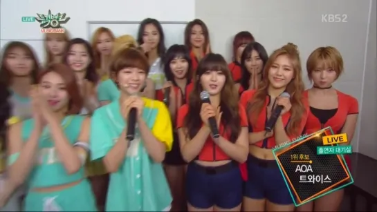 20160527 AOA &  TWICE interview @Music Bank