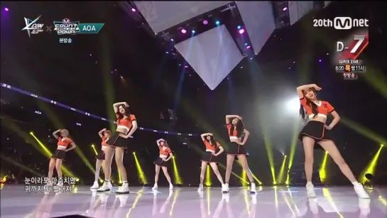 150813  에이오에이 (AOA) - 심쿵해 (Heart Attack) @ M!Countdown KCON in LA