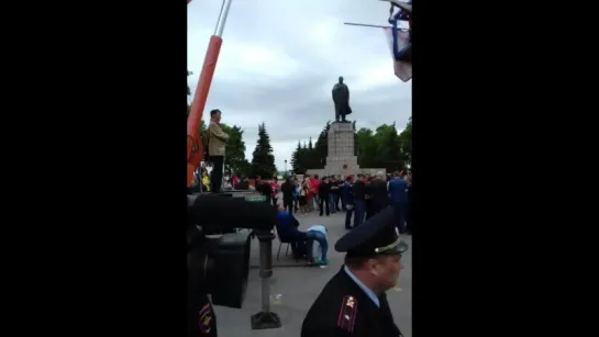 Акция протеста в Ульяновске против переименования площади Ленина в Соборную