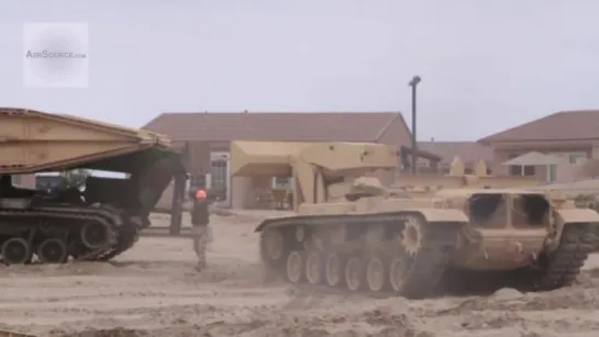 Amazing Tank Launched Bridge - M60 Armoured Vehicle-Launched Bridge (AVLB) in Action