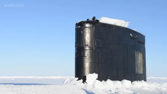 Nuclear Submarine Breaking Through Arctic Ice