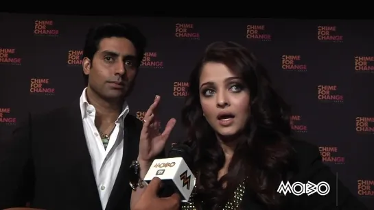 CHIME FOR CHANGE MOBO TV MEETS AISHWARYA RAI BACHCHAN  ABHISHEK BACHCHAN