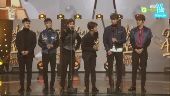 [VIDEO] 160121 EXO - Global Popularity Award @ Golden Disk Awards