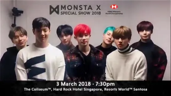 [VK][180126] MONSTA X message @ HSBC Women’s World Championship