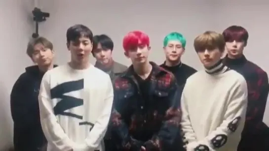 [VK][180119] MONSTA X message @ 'K-pop Knight' Concert