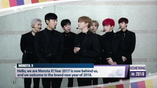 [VK][180101] MONSTA X message 'NEW YEARS GREETING 2018' @ ARIRANG NEWS