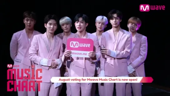 [VK][170802] MONSTA X Message @ Mwave Music Chart : August