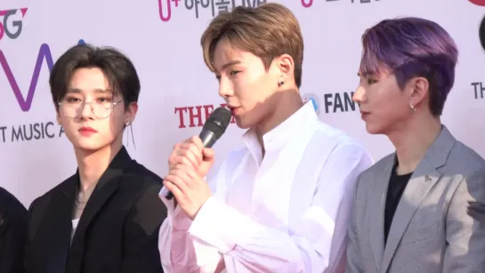 [VK][24.04.2019] Redcarpet MONSTA X THE FACT MUSIC AWARDS (Shownu focus)