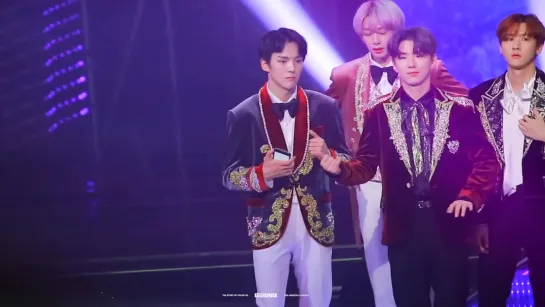 [fancam][31.12.2019] MBC Gayo Daejejeon - MONSTA X Reaction to GOT7 Thursday