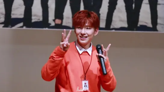 [fancam][18.10.2015] Monsta X Fansign Jongno (Kihyun)