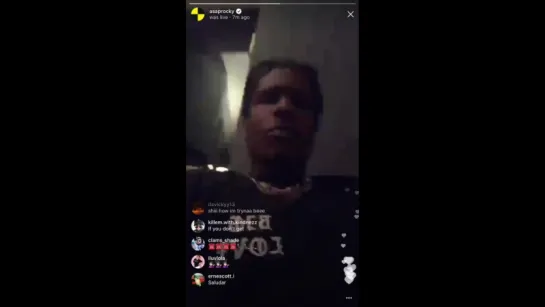 A$AP Rocky включает отрывок неизвестной композиции во время прямой трансляции в «Instagram»