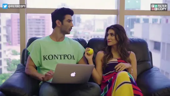 FilterCopy _ 7 Signs You Are Perfect For Each Other _ Ft. Sushant Singh Rajput and Kriti Sanon-720p