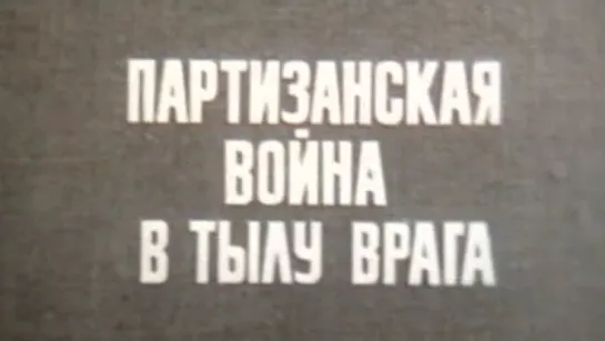 Партизанская война в тылу врага (Великая Отечественная Война) / 1976 / ШколФильм