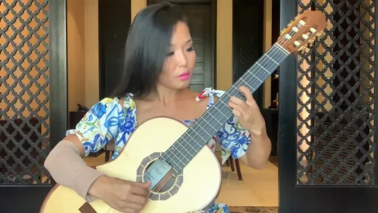 Thu Le - Allegro KV 15a (W. A. Mozart)  Classical guitar, arr. Trinh Minh Cuong