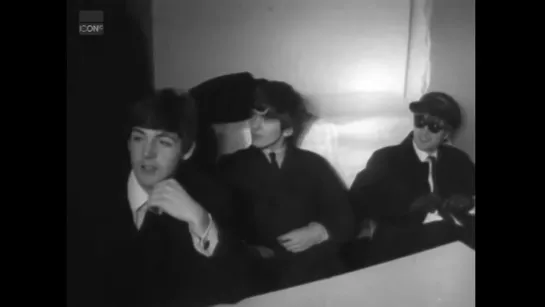 The Beatles Off to France - London Airport / Arrival - Aeroprt Boutget (14.001.1964)