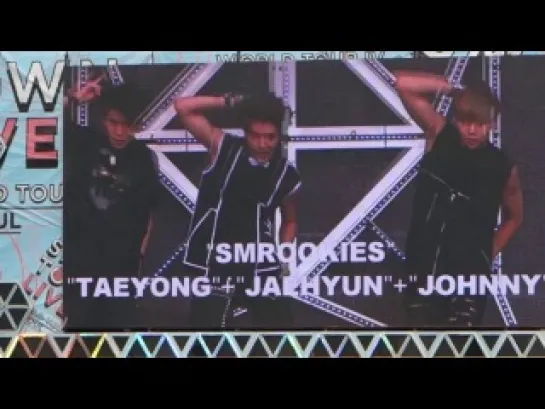 [15.08.14] SM Rookies (Taeyong, Jaehyun, Johnny) @sm town (fancam)