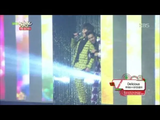 [2014.12.19] ToHeart  - Tell me Why & Delicious (ft. Dongwoo&Xiumin) @Music Bank